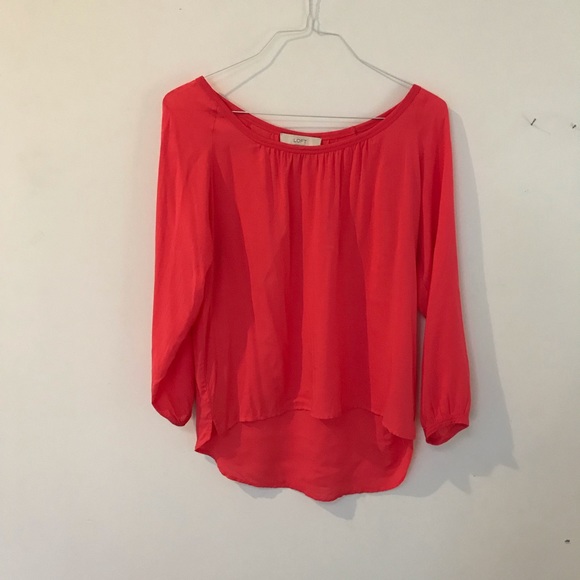 LOFT Tops - LOFT Coral High Low Top, size S